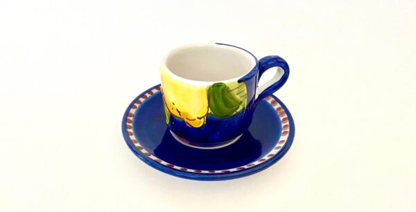 tazza caffe in ceramica dipinta a mano